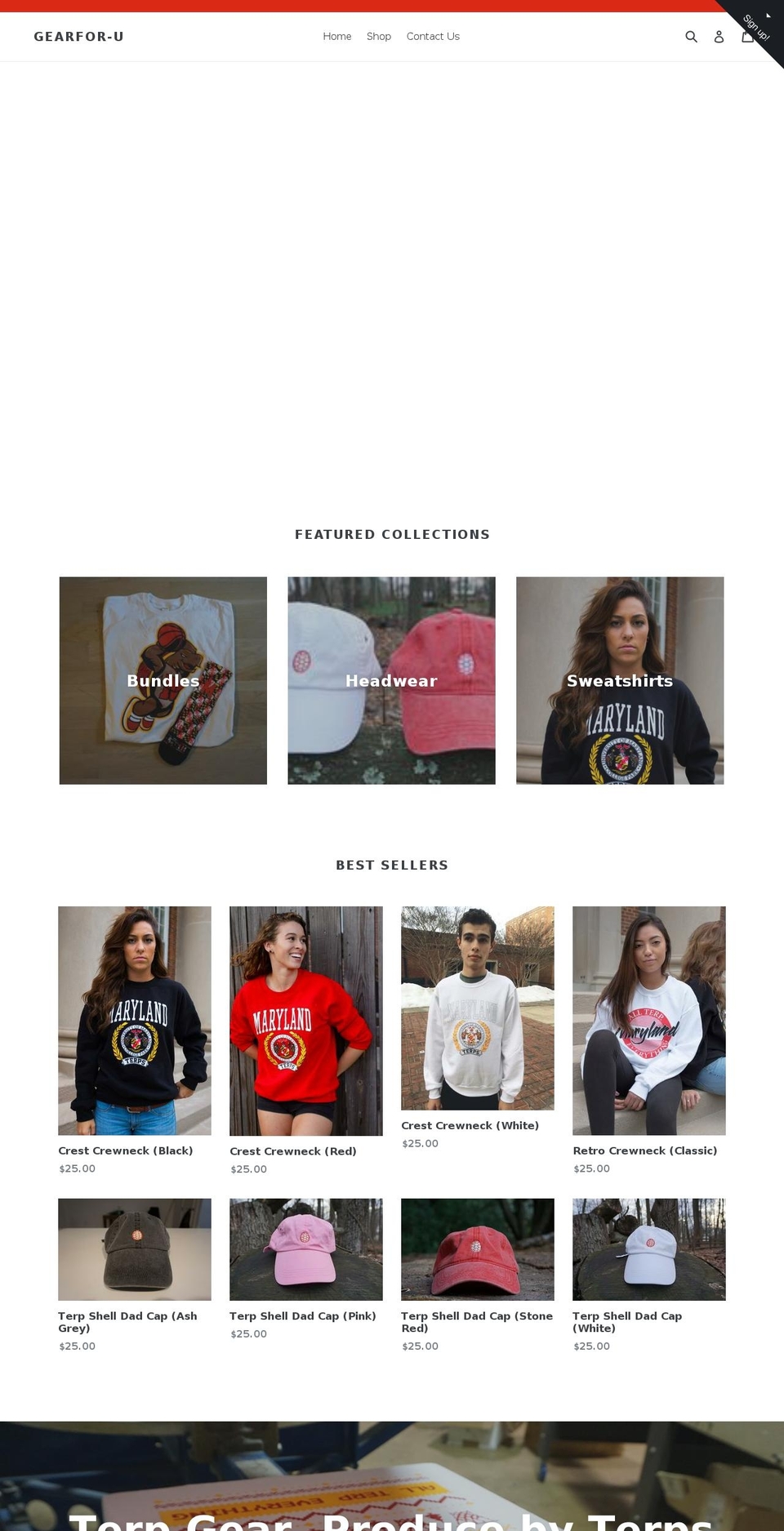 gearforu.com shopify website screenshot