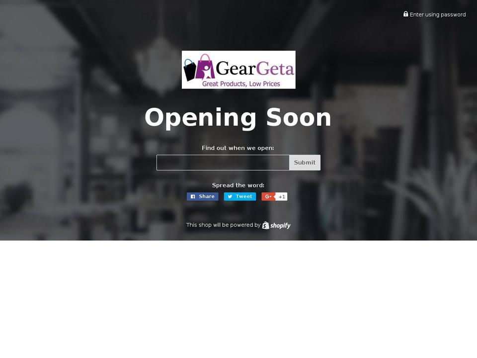 geargeta.com — Shopify storefront screenshot