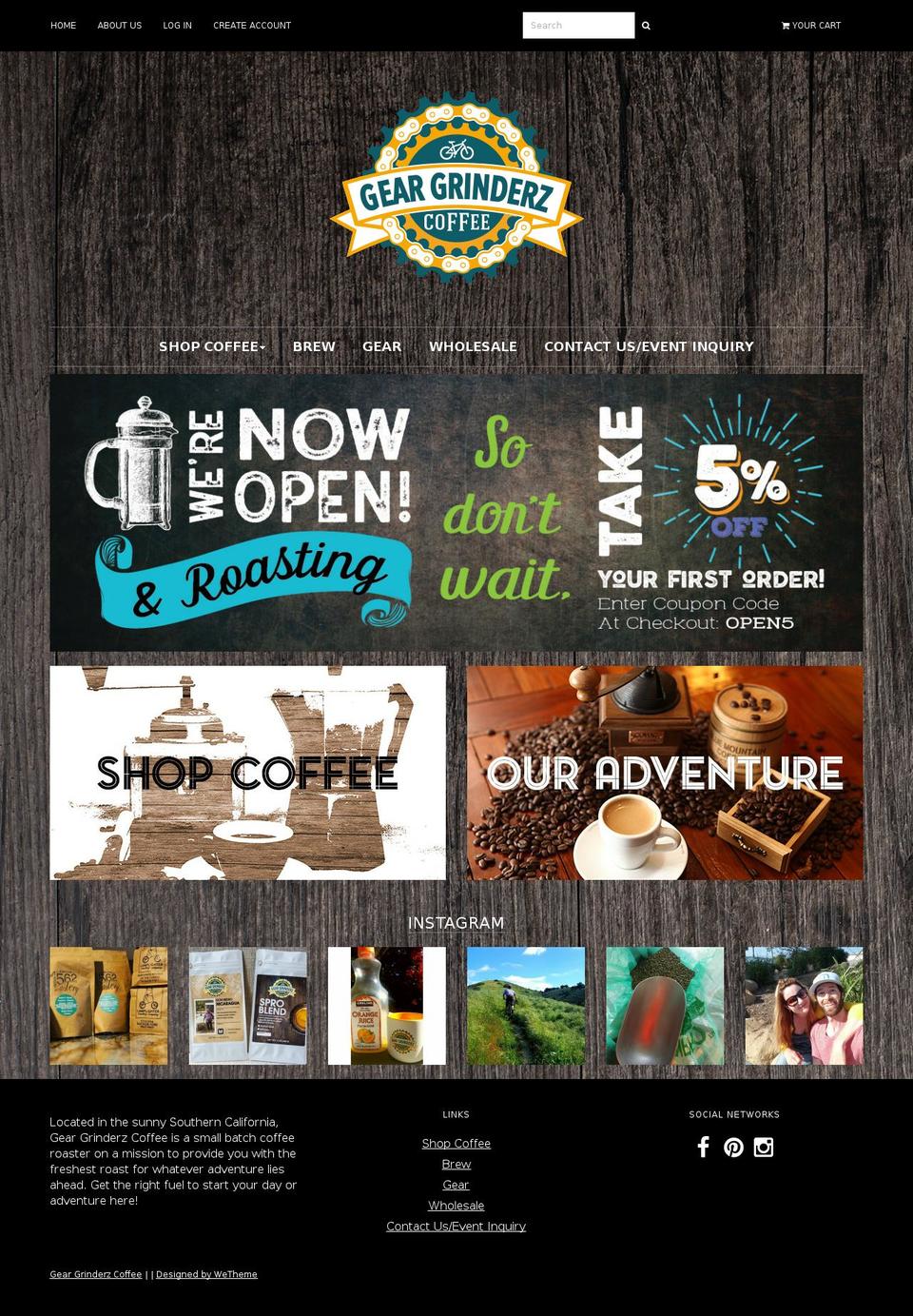 Gear Grinderz - Default Theme Shopify theme site example geargrinderz.com