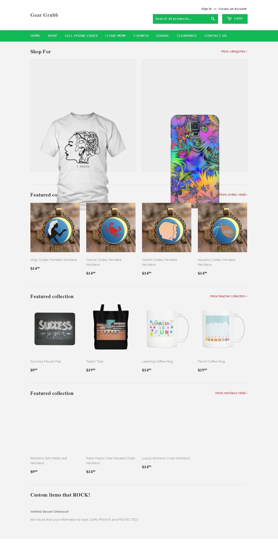 geargrubb.com shopify website screenshot