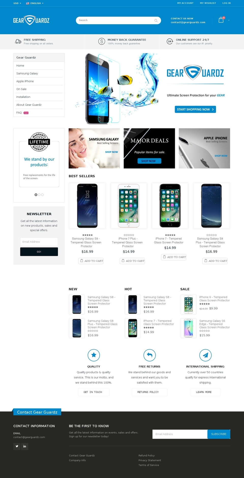 gearguardz.com — Shopify storefront screenshot