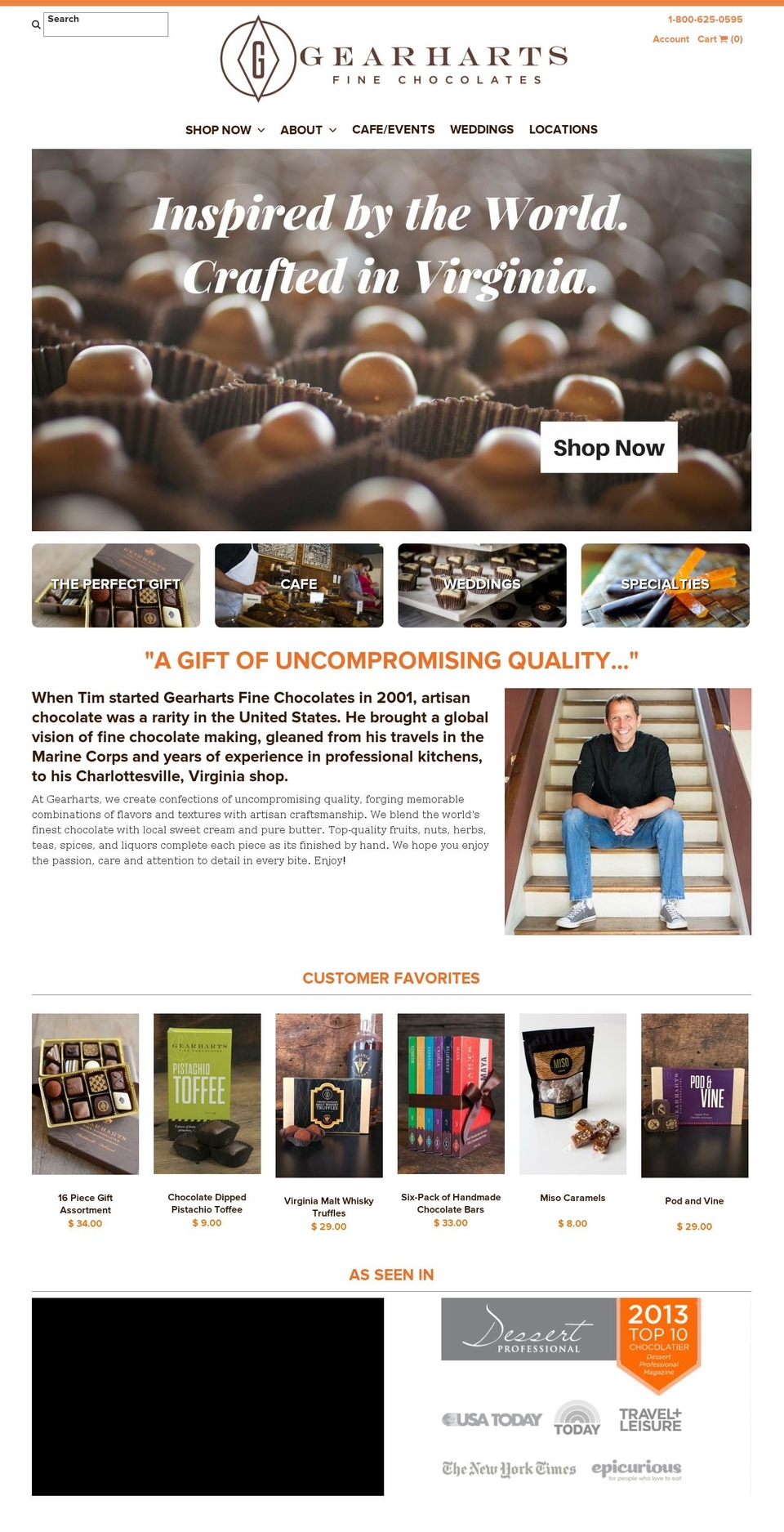 gearhartschocolate.com — Shopify storefront screenshot