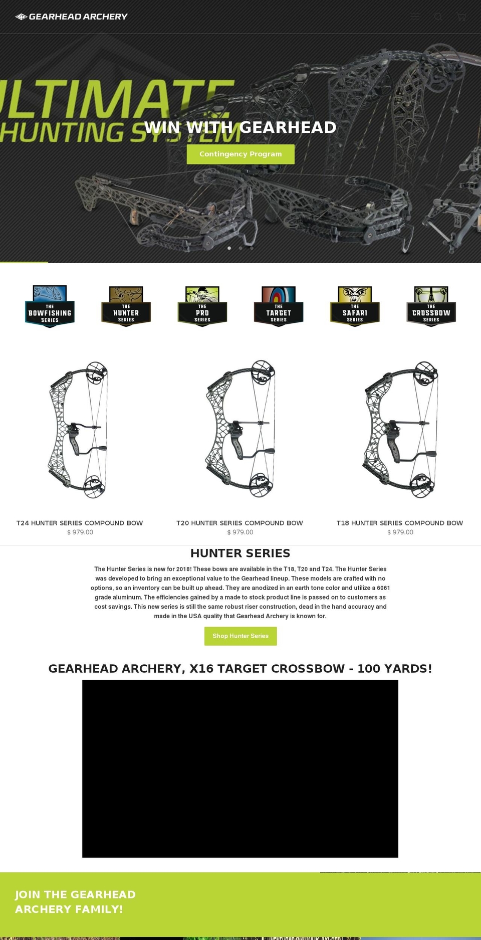 gearheadarchery.info shopify website screenshot