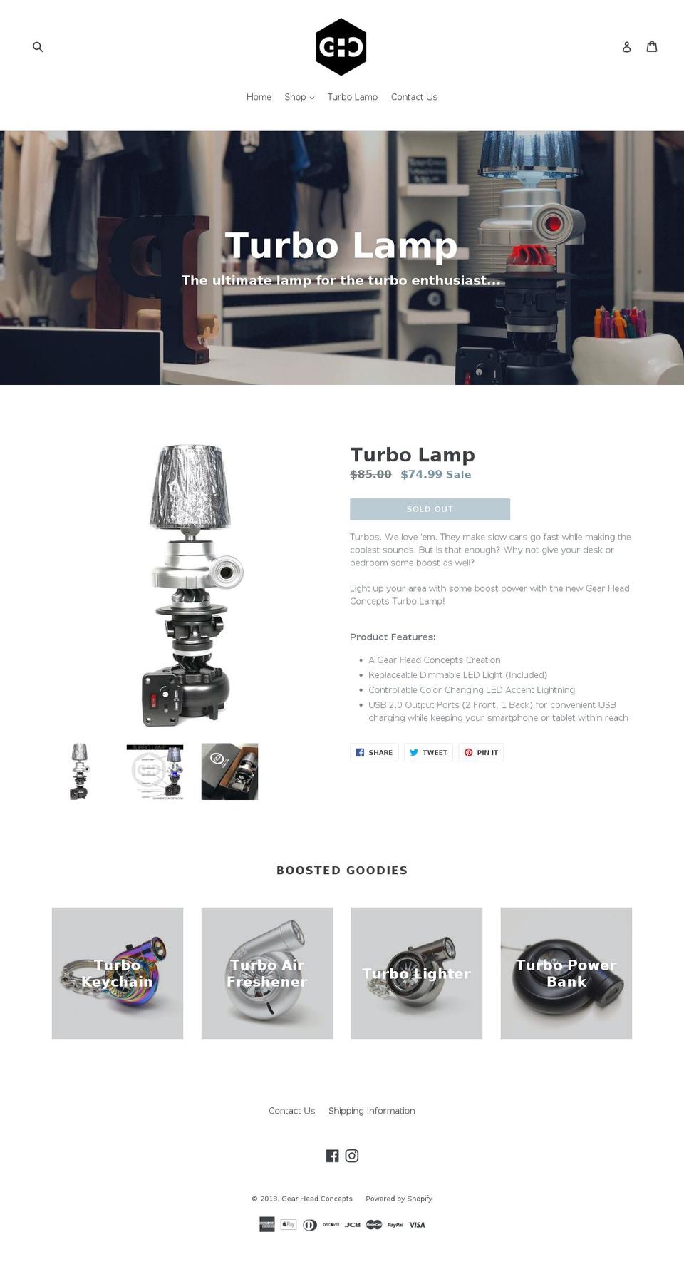 gearheadconcepts.com shopify website screenshot