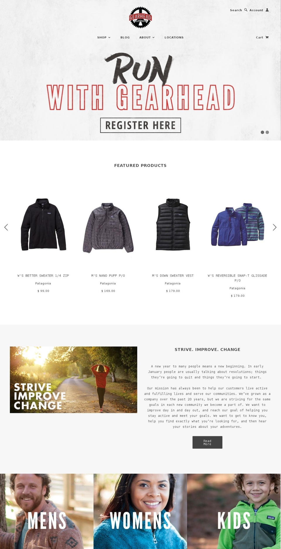 Boost Shopify theme site example gearheadoutfitters.com