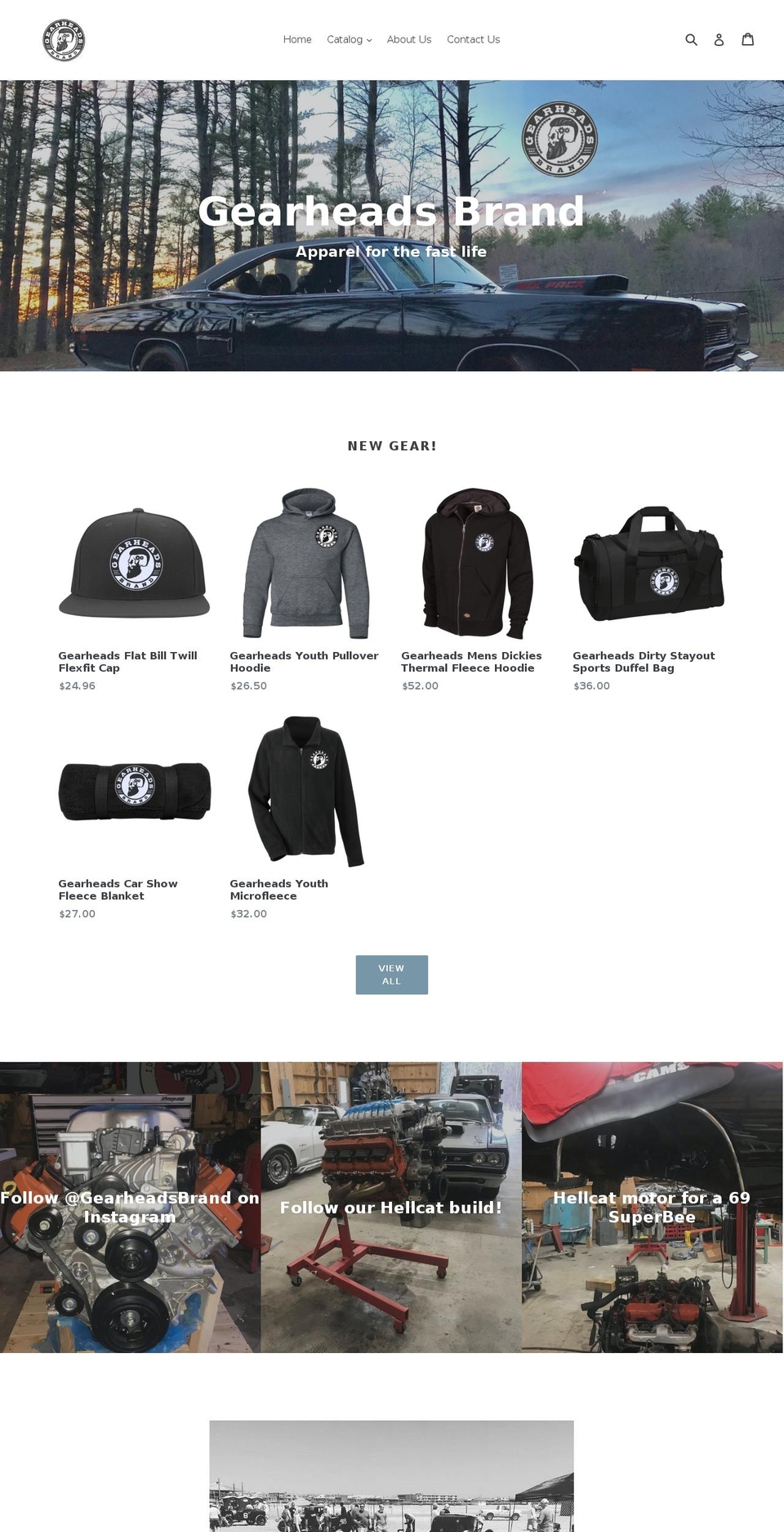 gearheadsbrand.com — Shopify storefront screenshot
