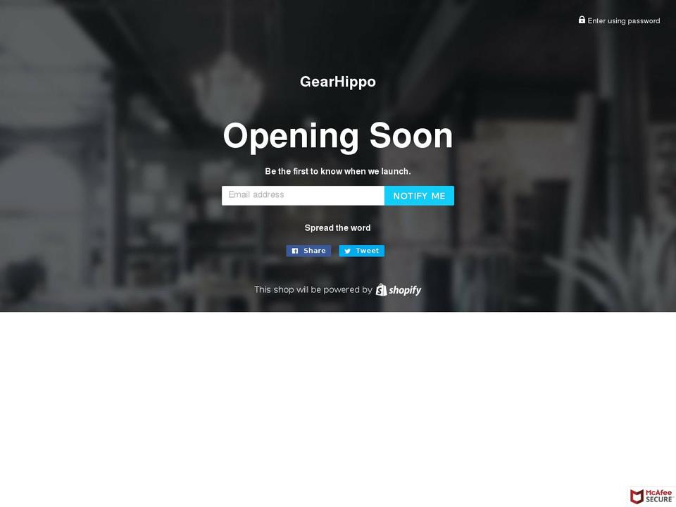 gearhippo.com shopify website screenshot