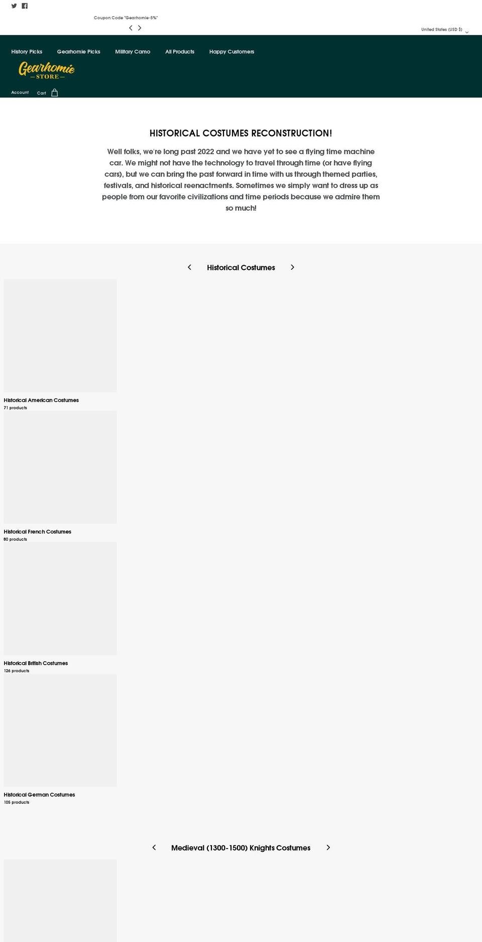 gearhomie.com shopify website screenshot