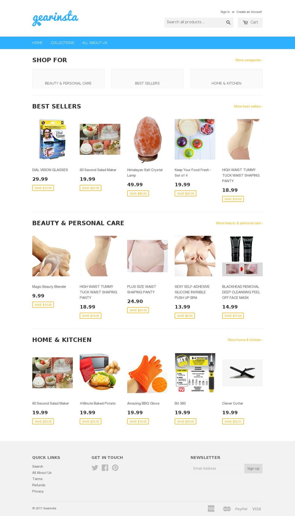 gearinsta.com shopify website screenshot