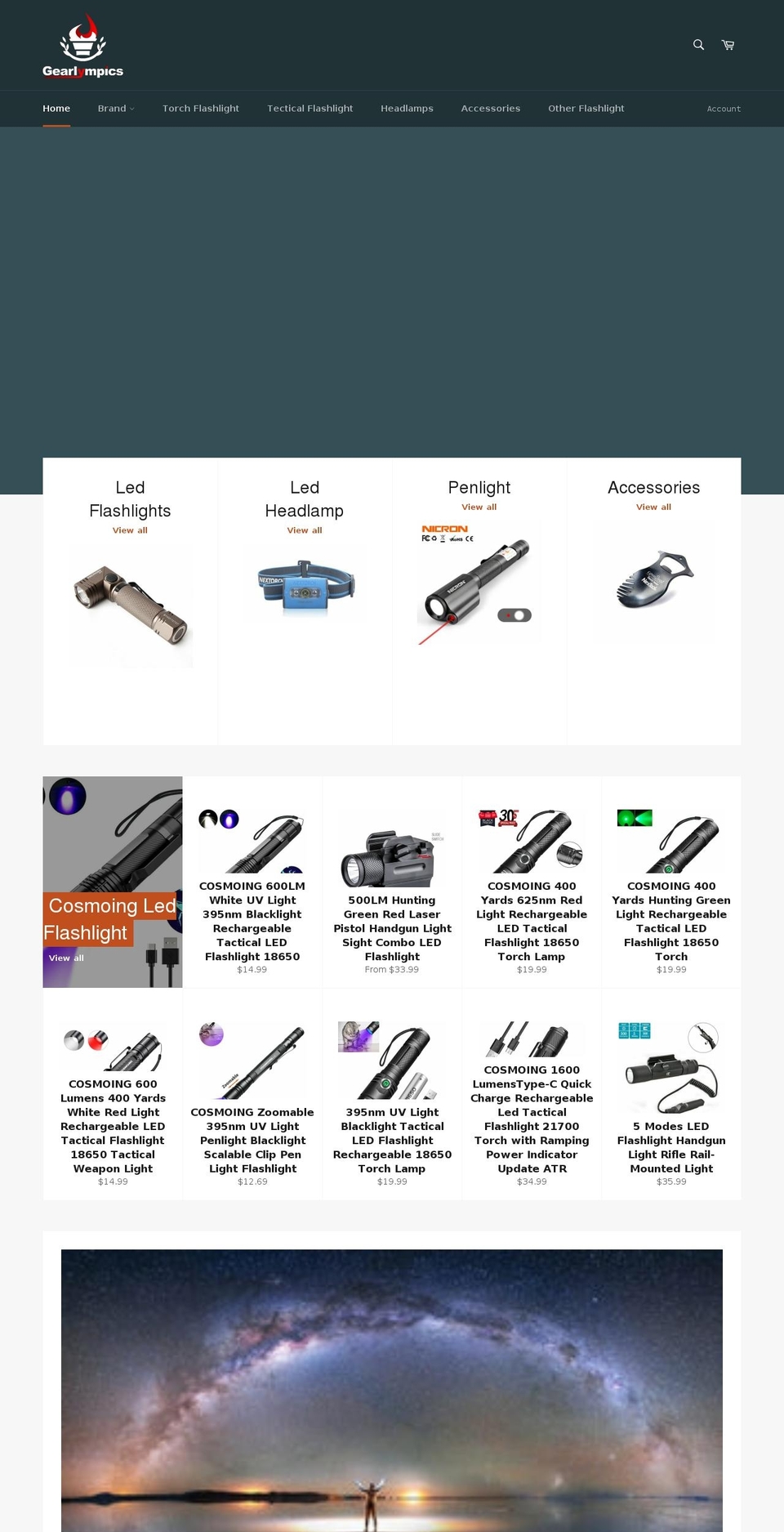 gearlympics.com — Shopify storefront screenshot