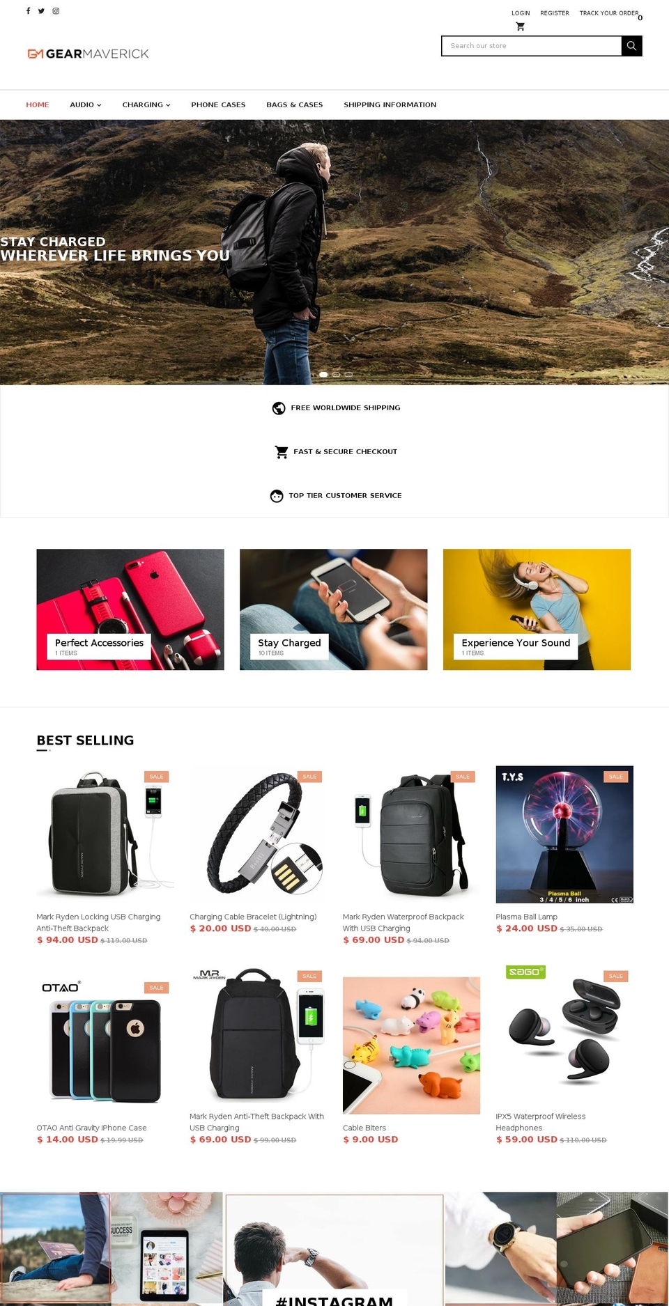 gearmaverick.com shopify website screenshot