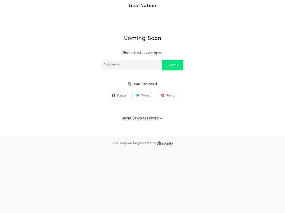 gearnations.com — Shopify storefront screenshot