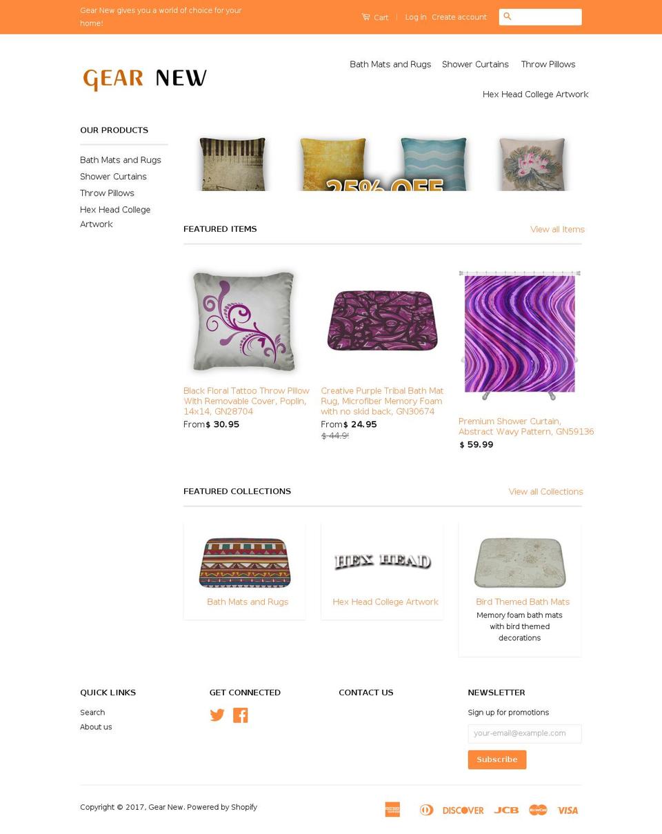 gearnew.com shopify website screenshot
