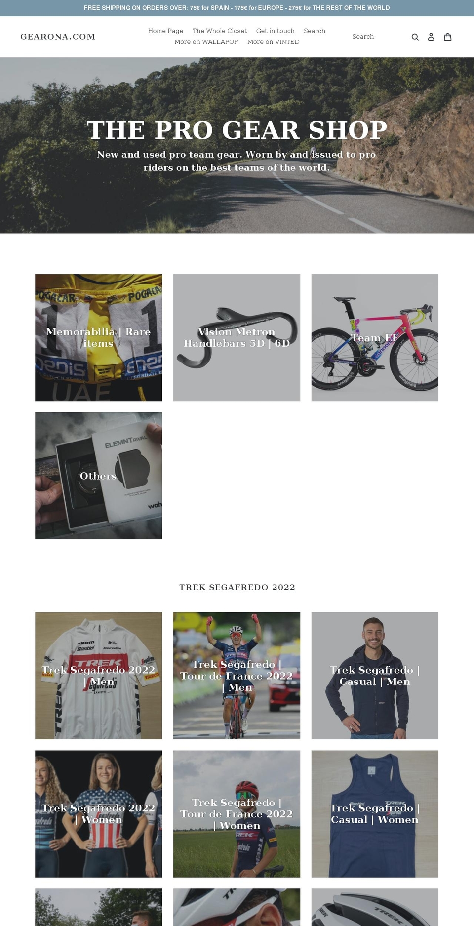 gearona.com — Shopify storefront screenshot