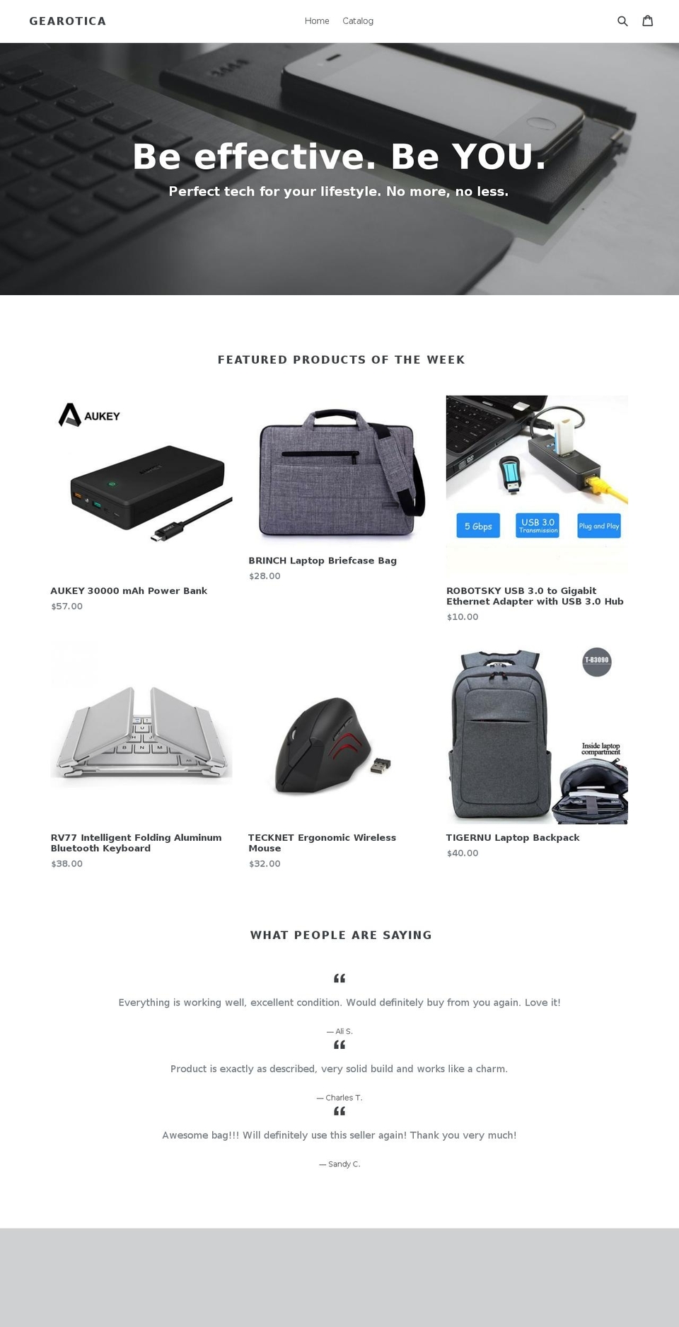 gearotica.com shopify website screenshot