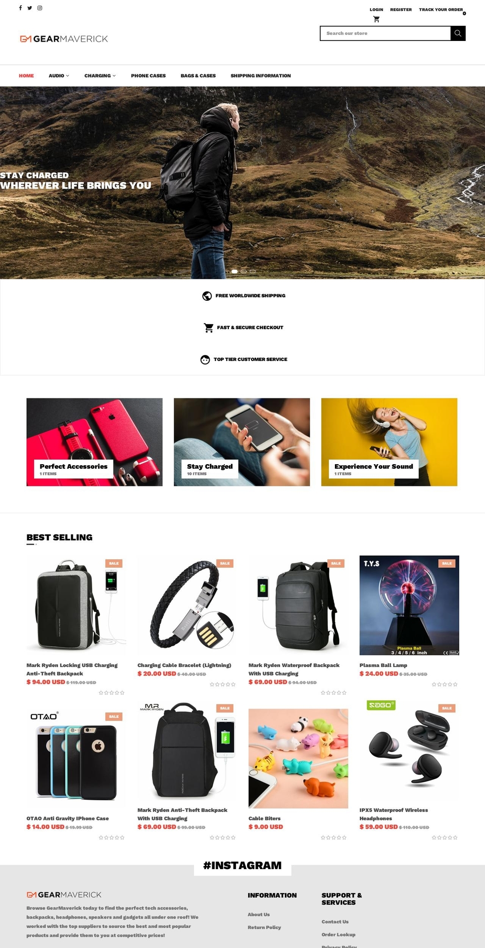 GearMaverick Shopify theme site example gearpelican.com