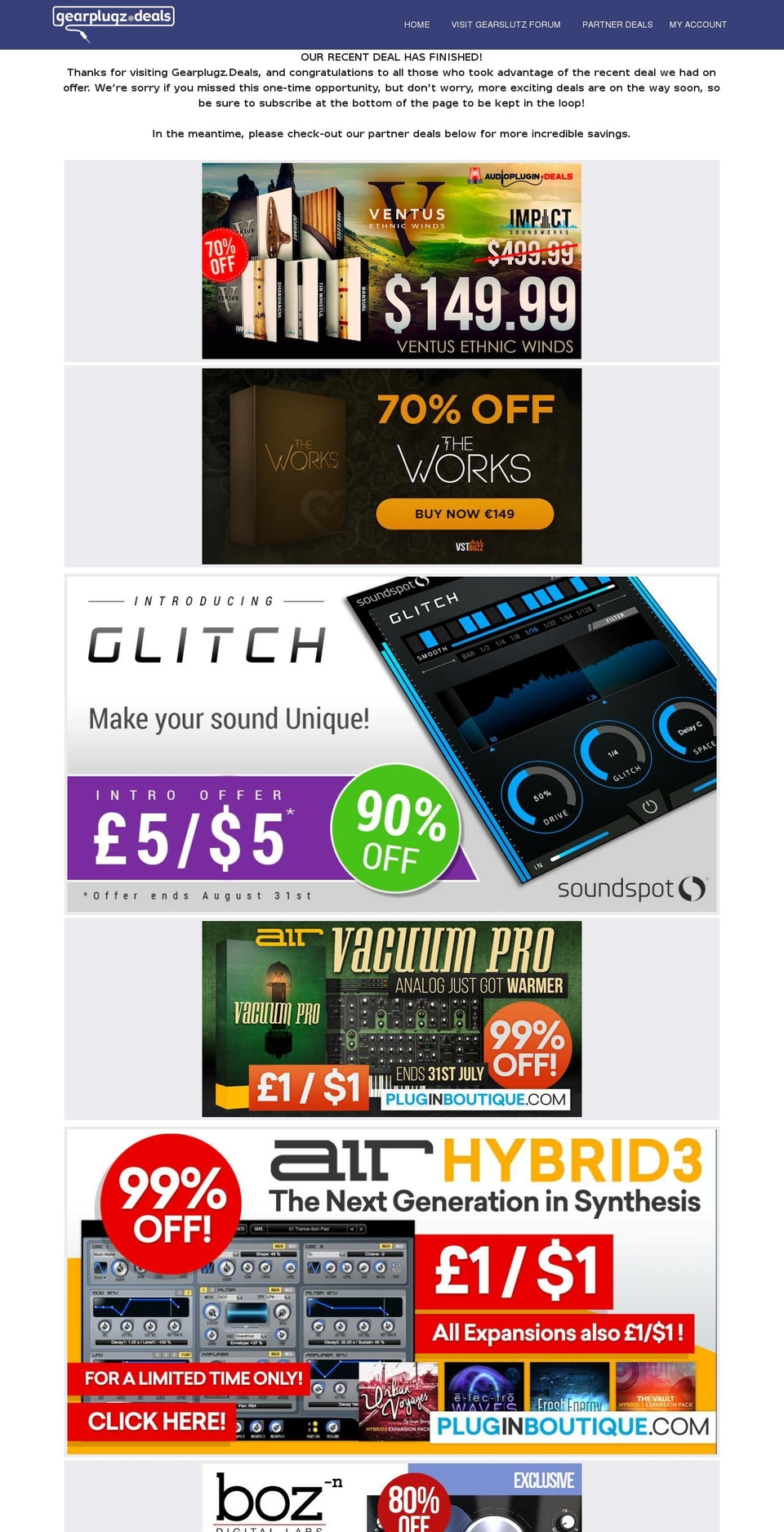 gearplugz.deals shopify website screenshot