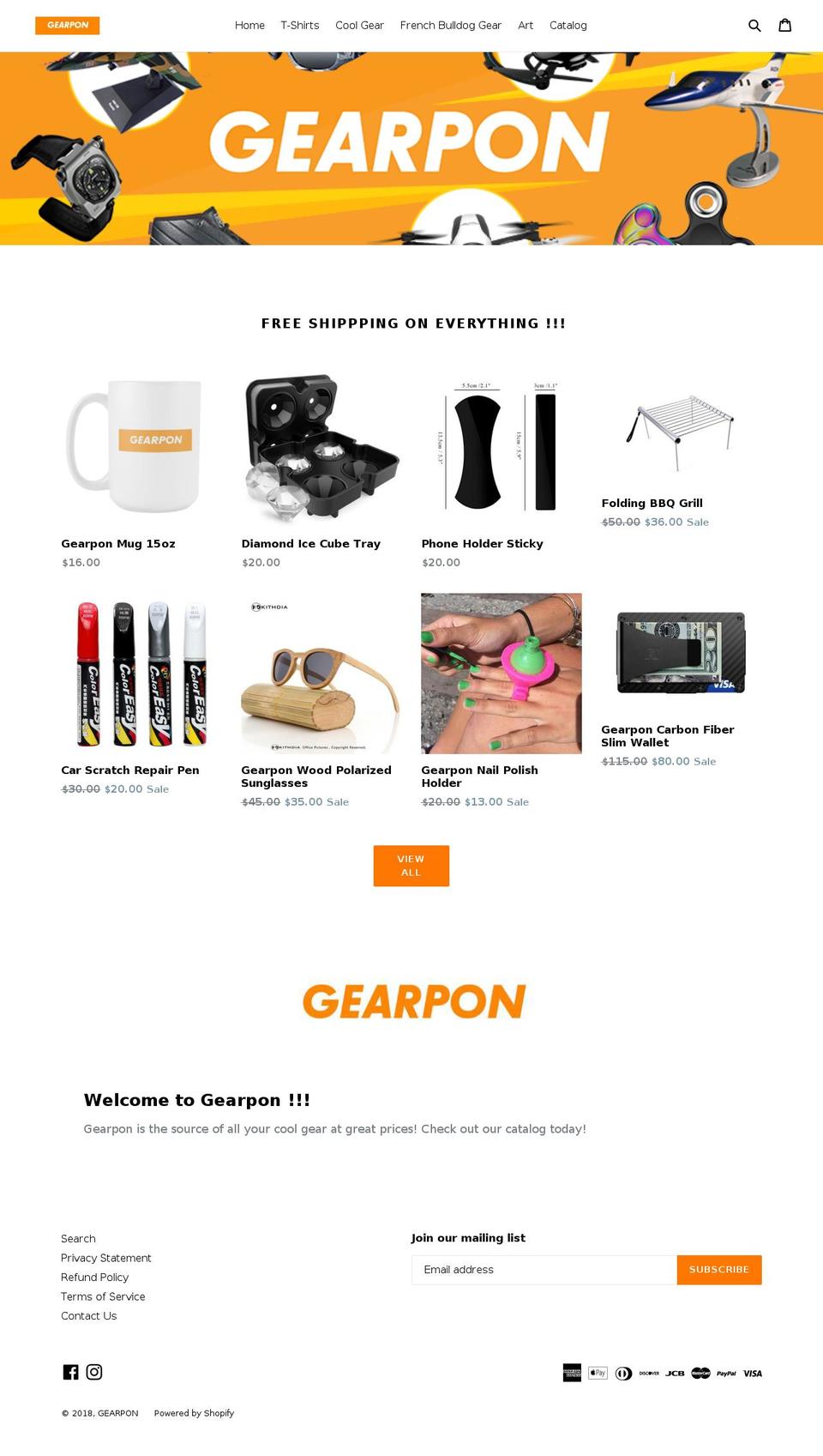 gearpon.com — Shopify storefront screenshot