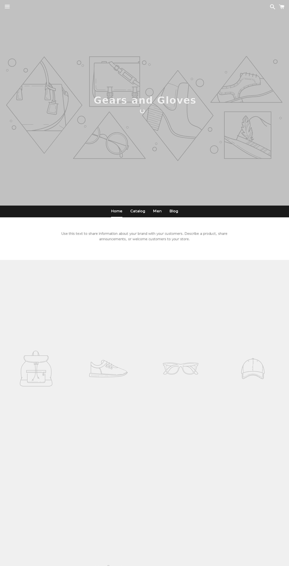 gearsandgloves.com shopify website screenshot