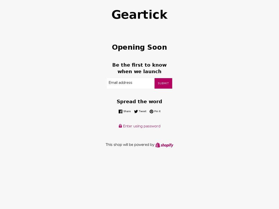 geartick.com — Shopify storefront screenshot