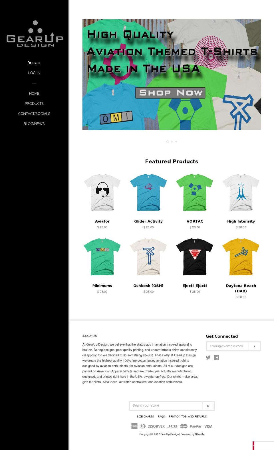 gearup-design.com shopify website screenshot