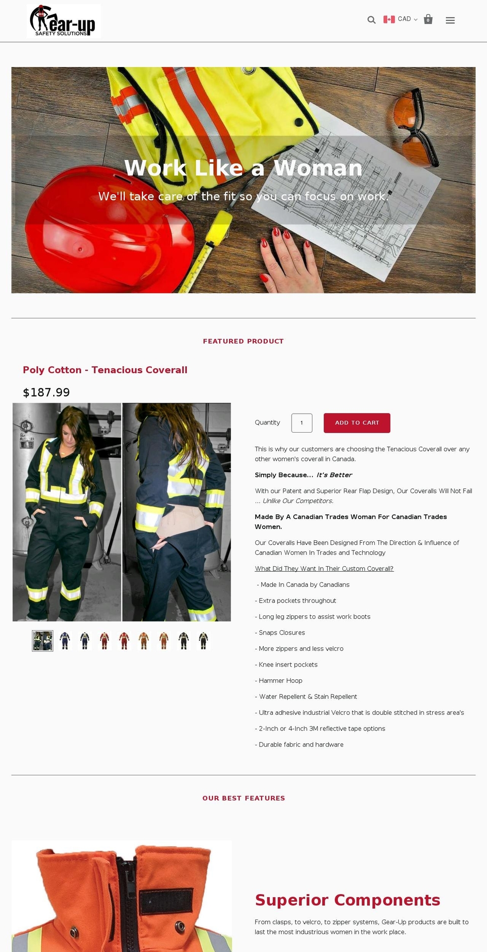 gearupsafetysolutions.com — Shopify storefront screenshot