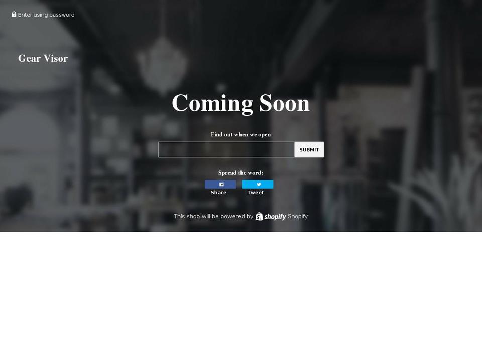 gearvisor.com — Shopify storefront screenshot