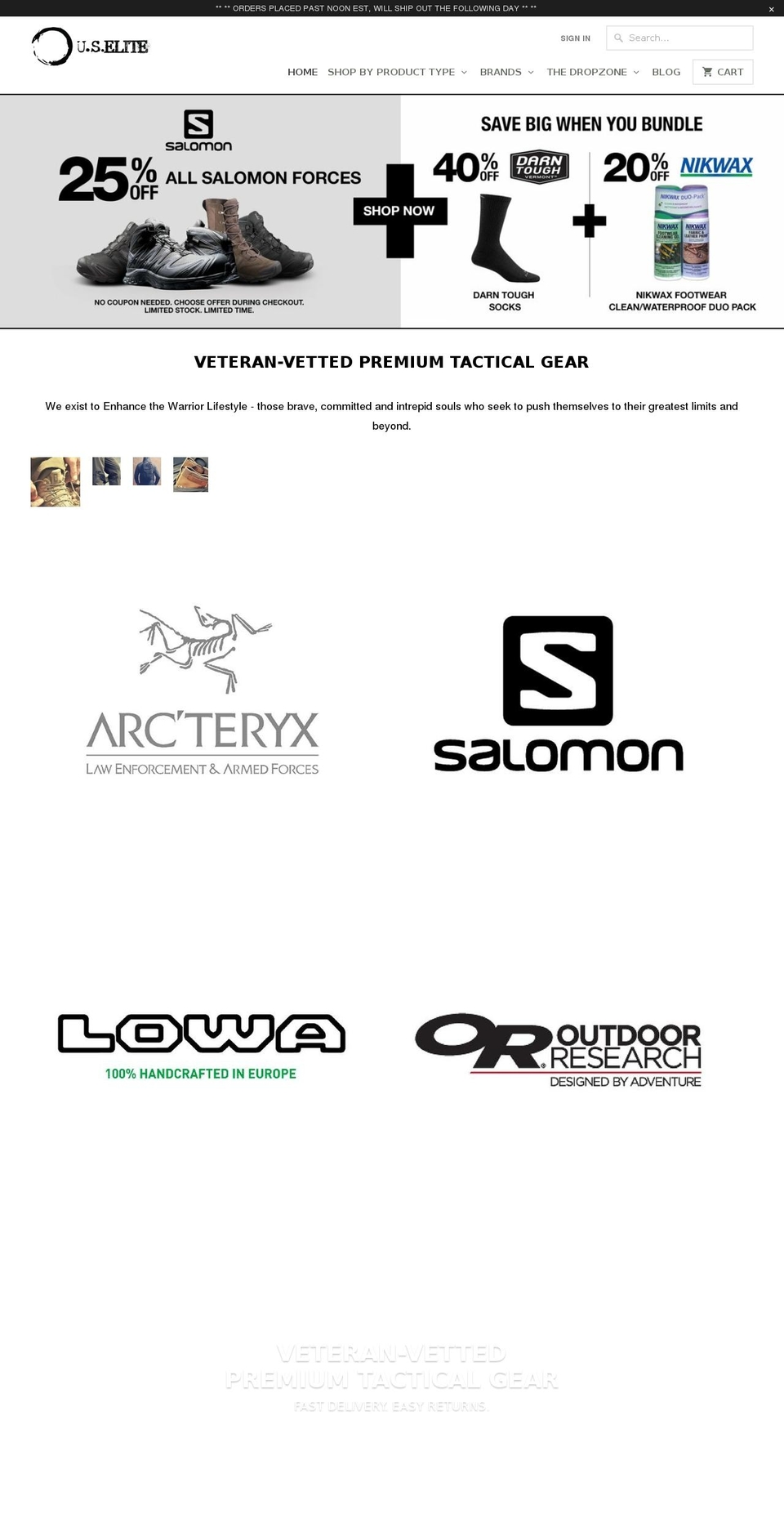 gearwarriors.com — Shopify storefront screenshot