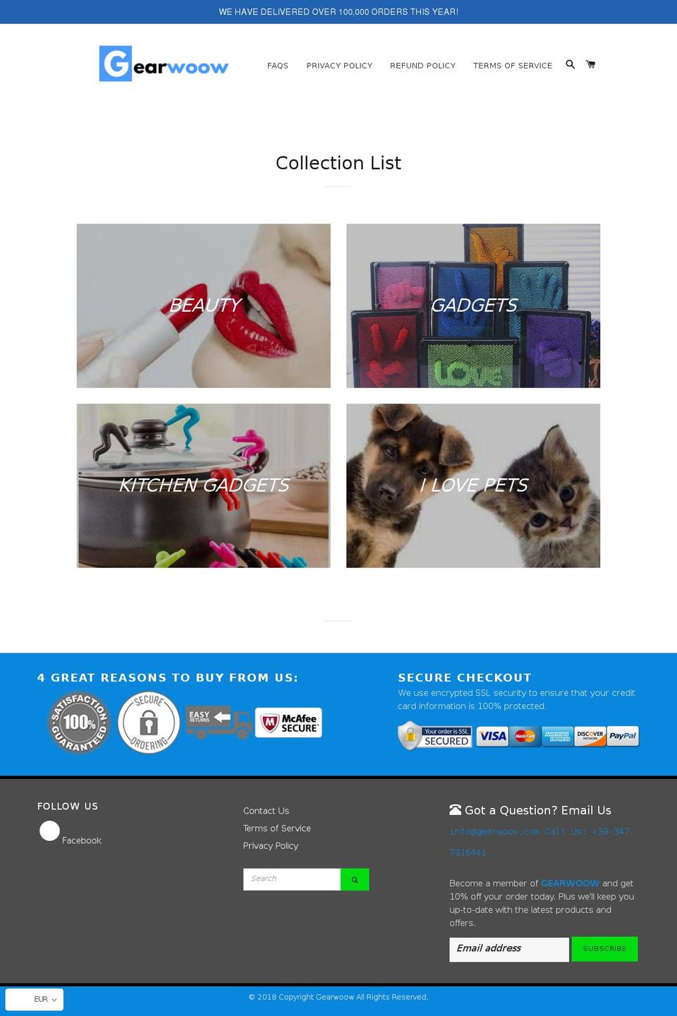 gearwoow.com — Shopify storefront screenshot