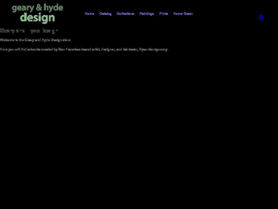 geary-and-hyde-design.myshopify.com shopify website screenshot