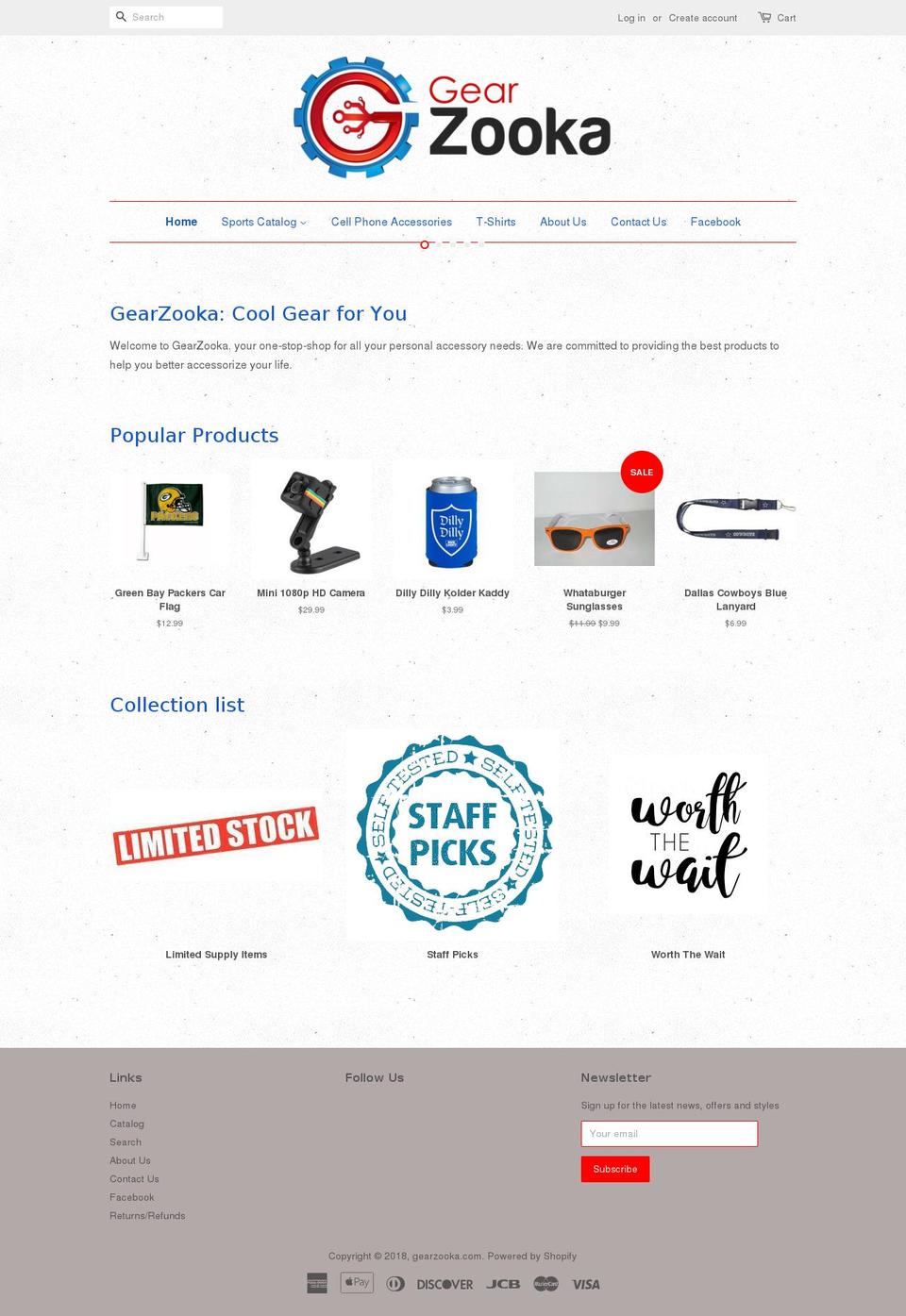 gearzooka.com — Shopify storefront screenshot