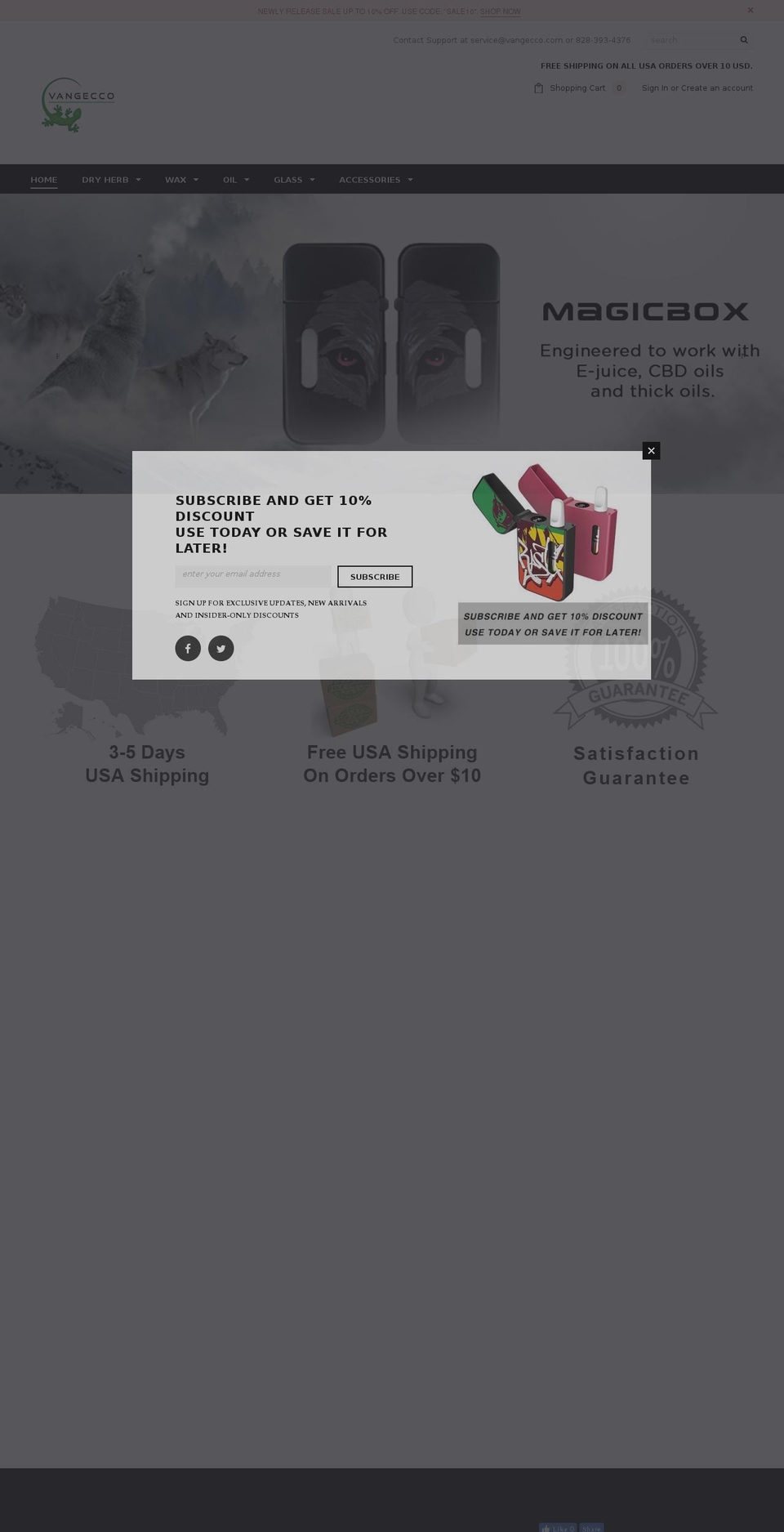 geccovape.com — Shopify storefront screenshot