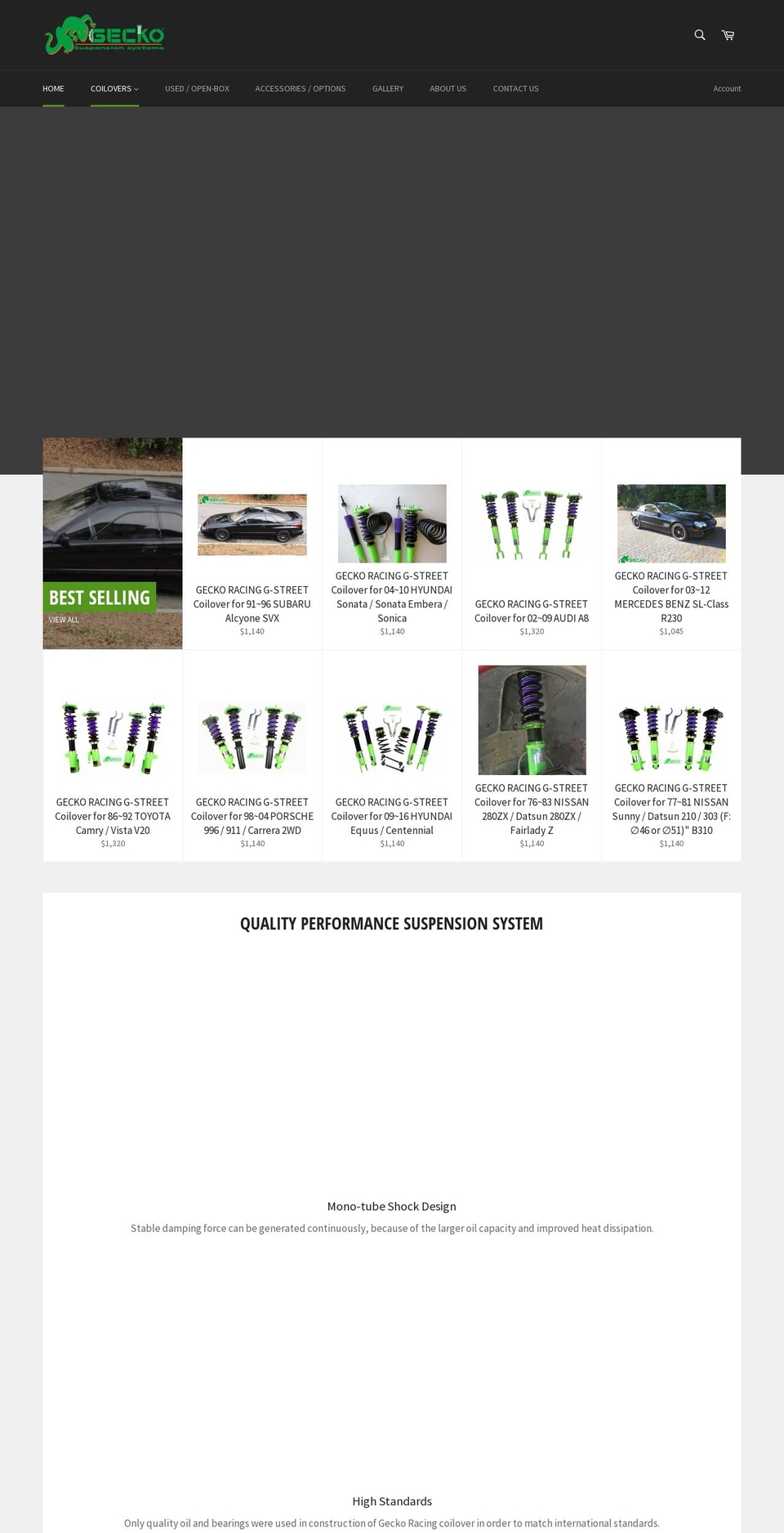geckoracingusa.com — Shopify storefront screenshot