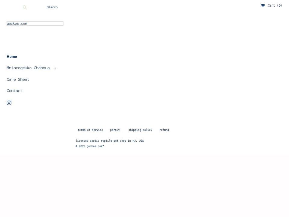 geckos.com shopify website screenshot