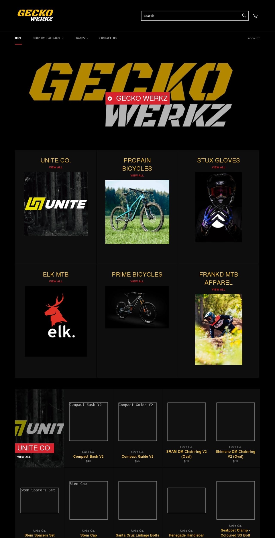 geckowerkz.com shopify website screenshot