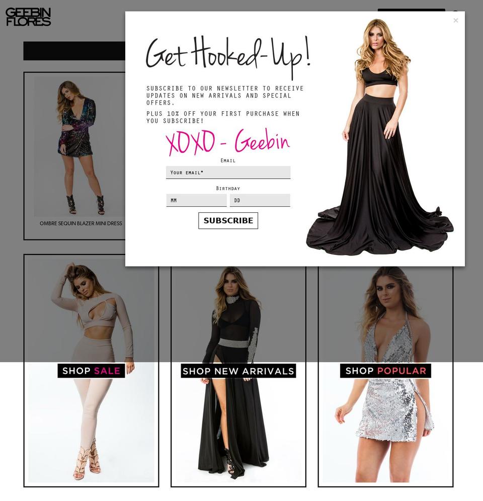 Fashion Shopify theme site example geebinflores.com
