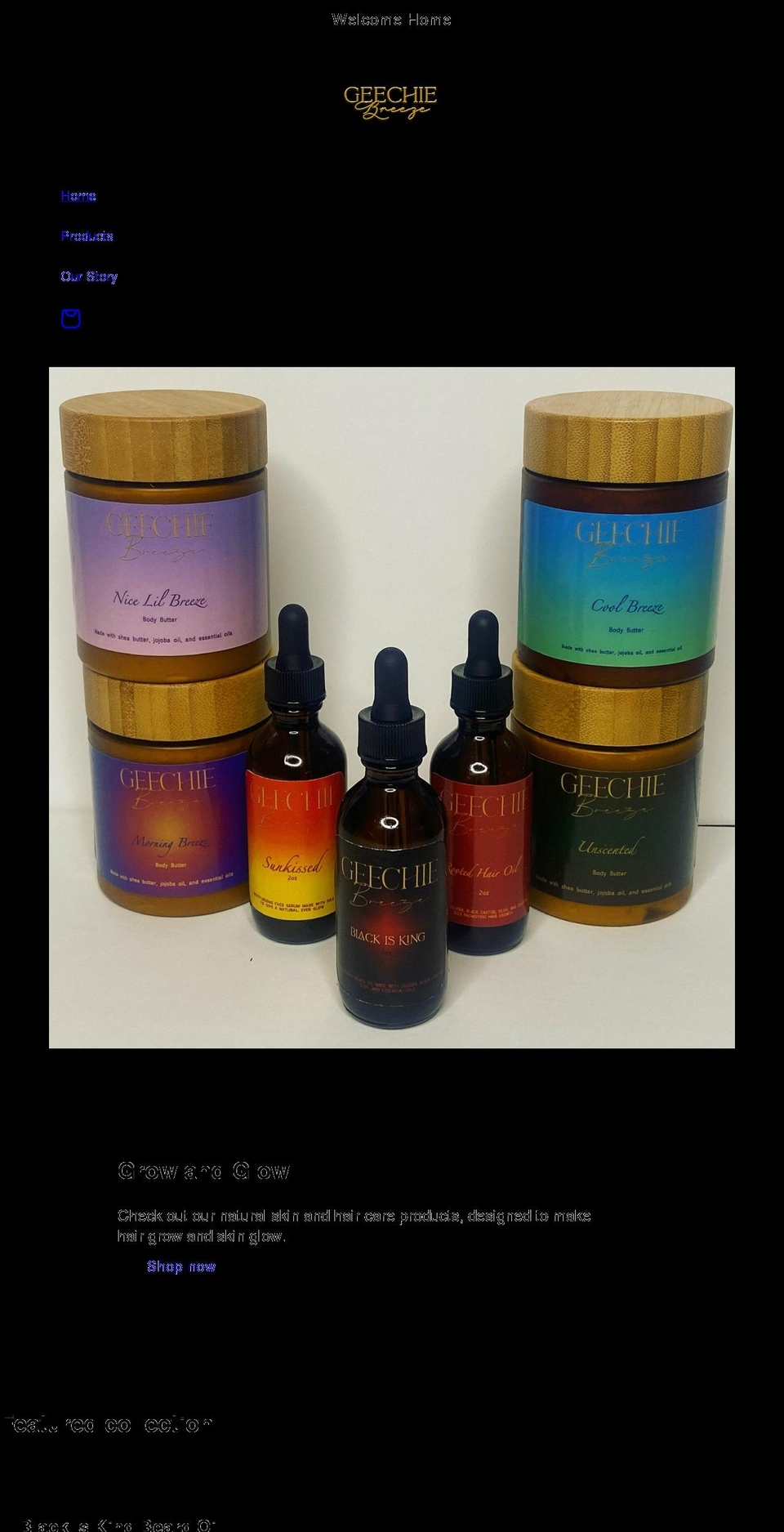 geechiebreeze.com shopify website screenshot