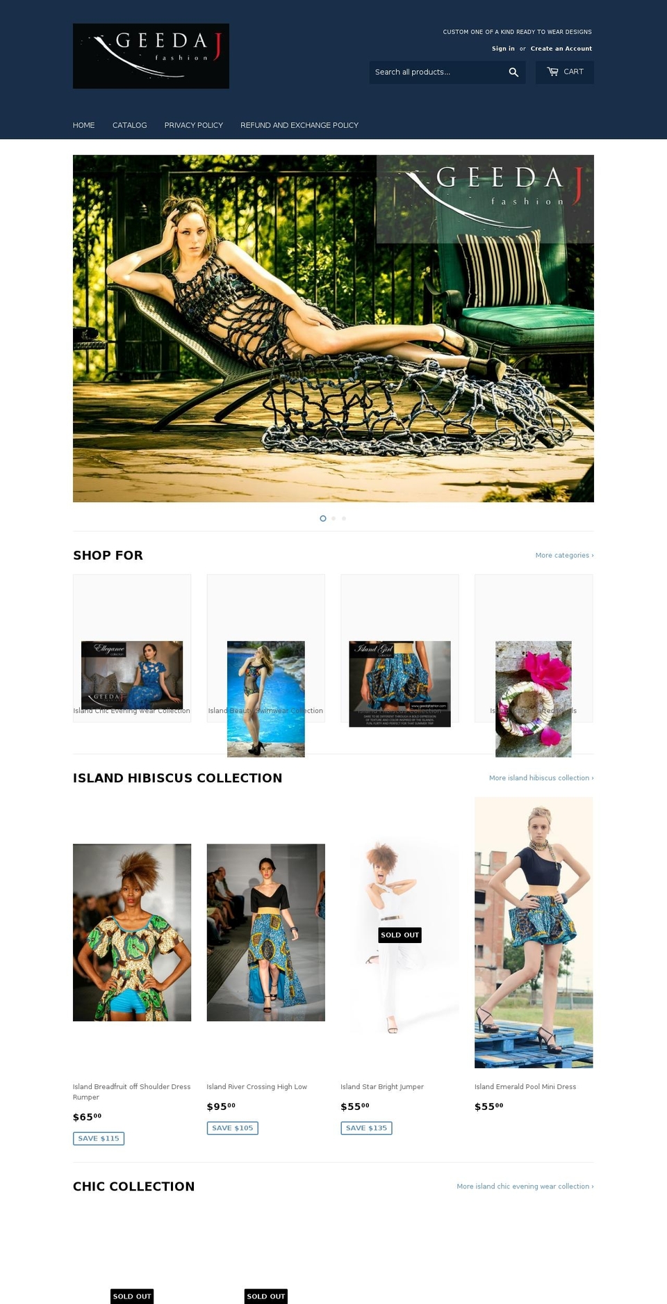 geedajfashion.com — Shopify storefront screenshot