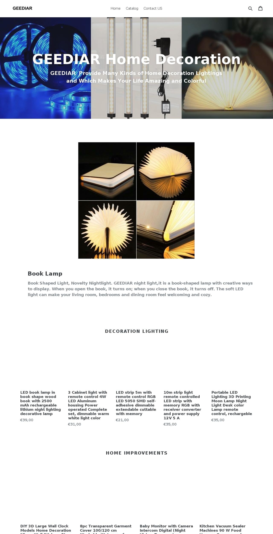 geediar.net shopify website screenshot