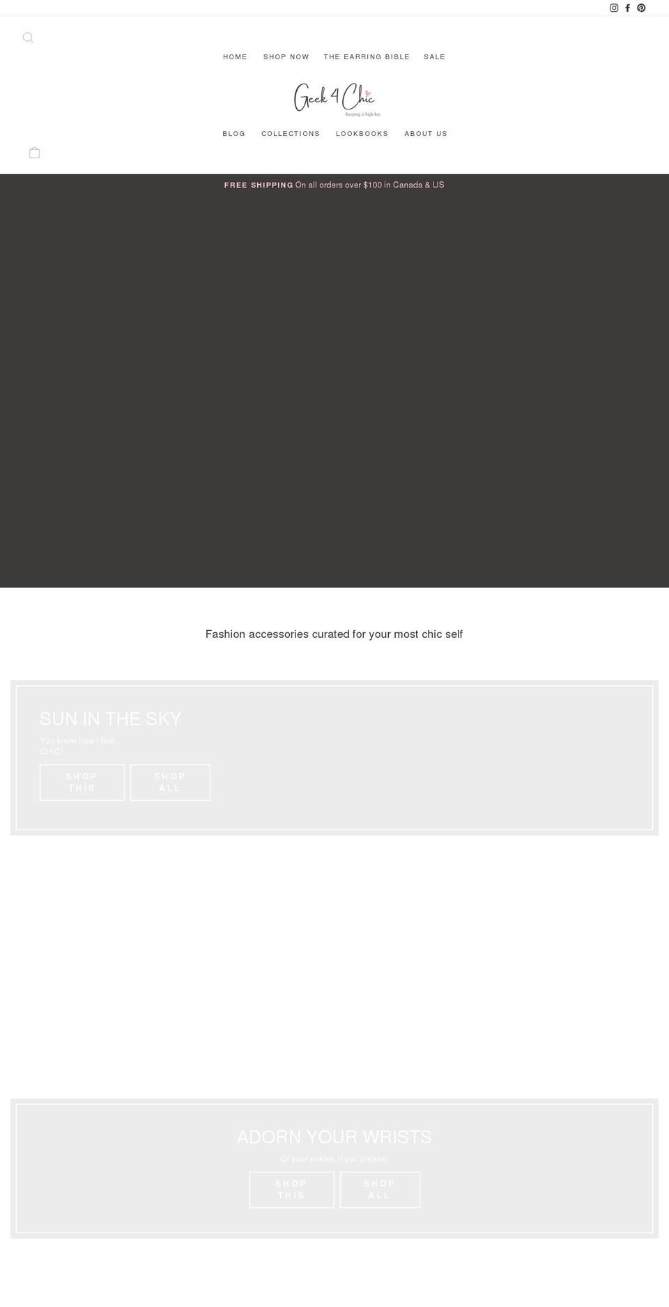 geek4chic.com shopify website screenshot