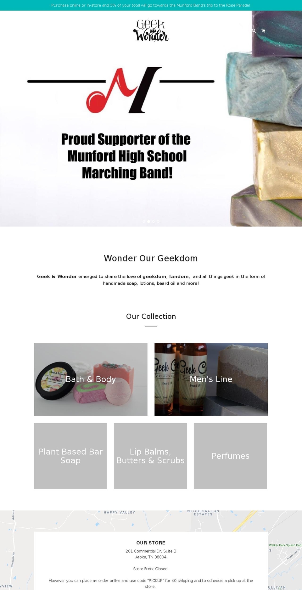 geekchicsoap.com — Shopify storefront screenshot
