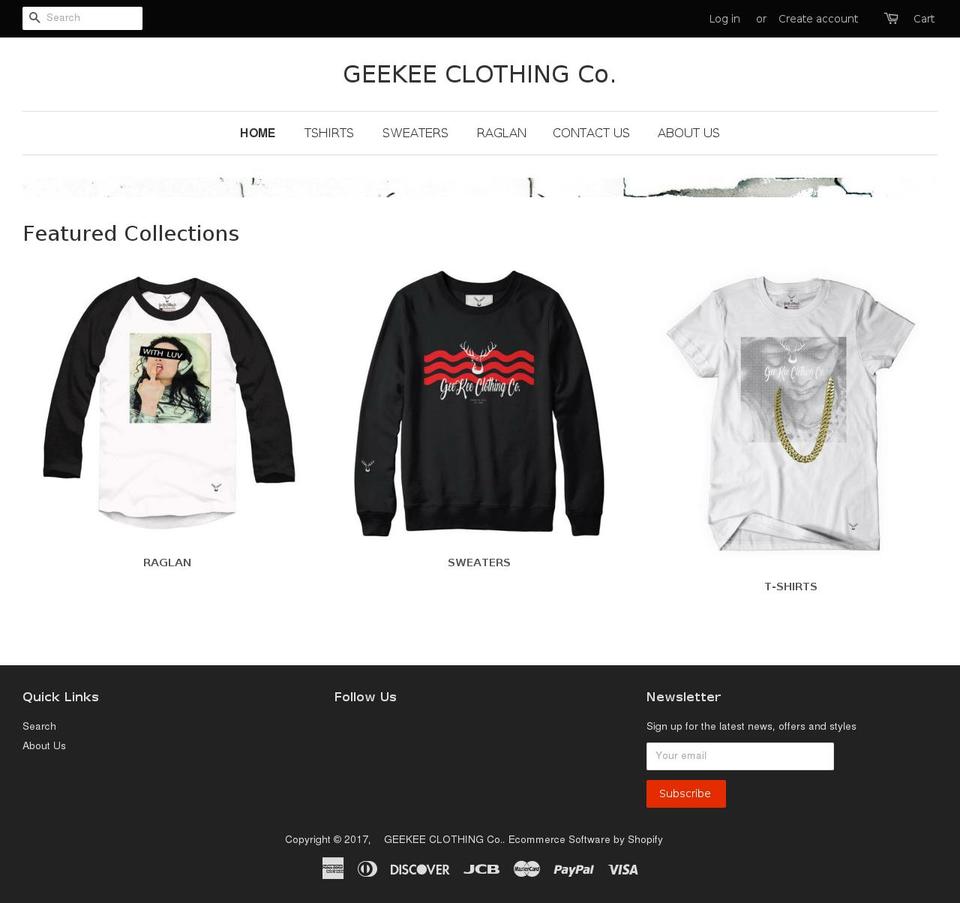 geekeestore.com shopify website screenshot