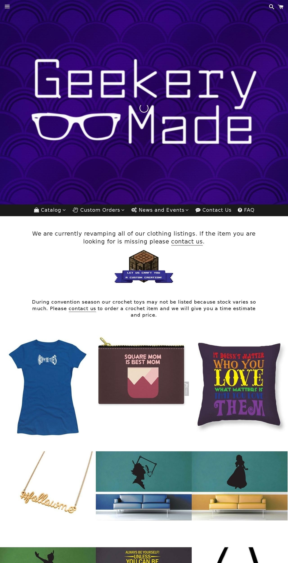 geekerymade.com shopify website screenshot