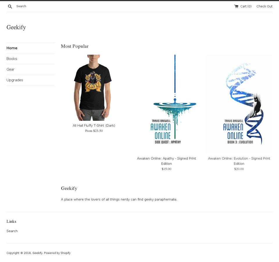 geekifyshop.com shopify website screenshot