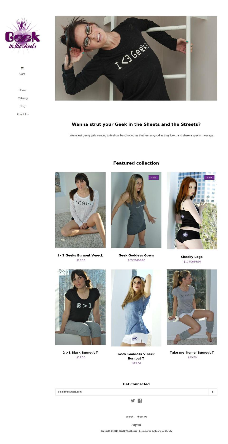 Couture Shopify theme site example geekinthesheets.com