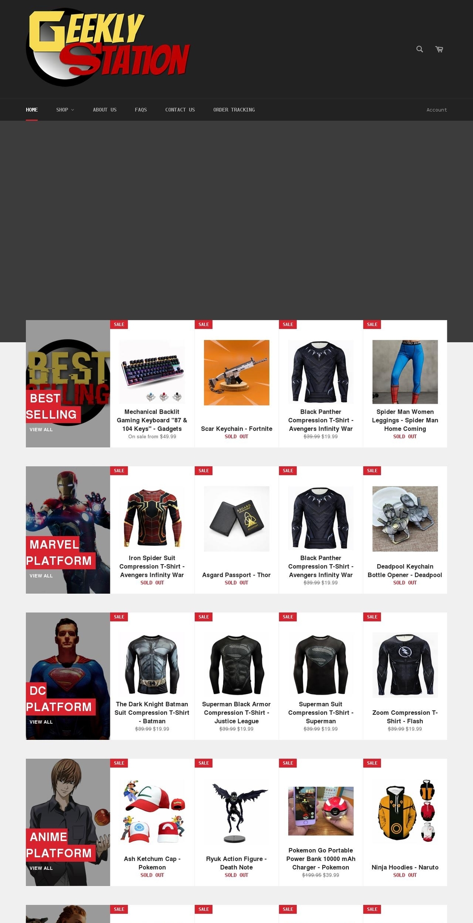 geeklystation.com — Shopify storefront screenshot