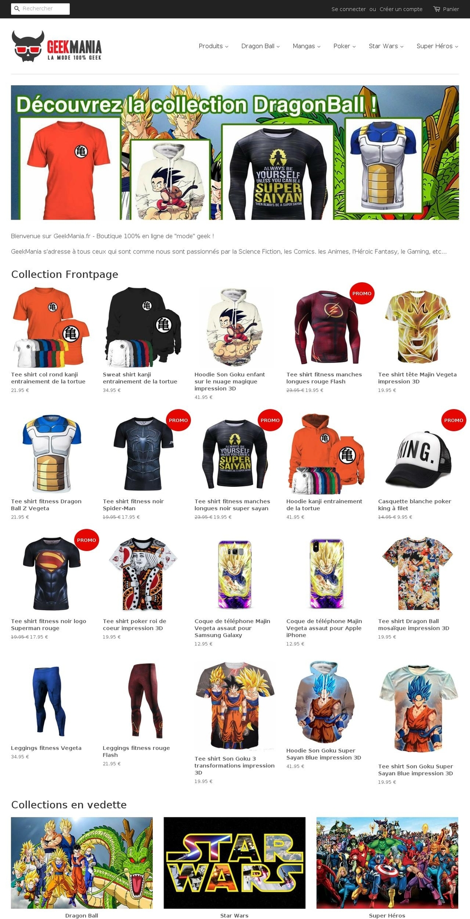 geekmania.myshopify.com shopify website screenshot