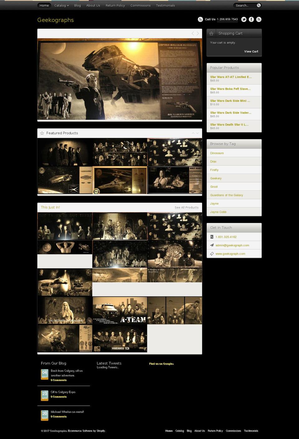 geekograph.com shopify website screenshot