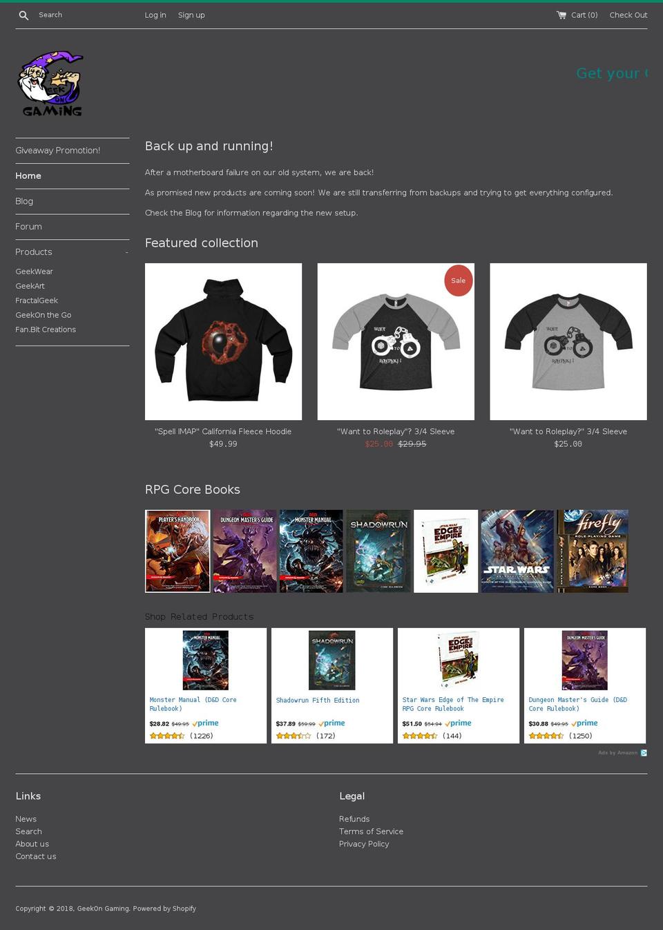 geekongaming.com — Shopify storefront screenshot