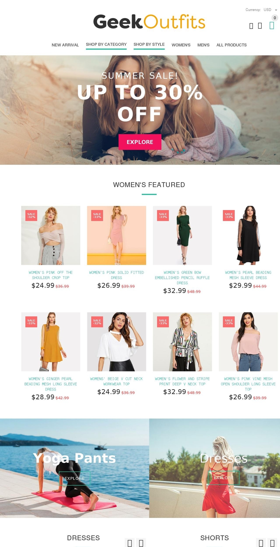 yourstore-v2-1-5 Shopify theme site example geekoutfits.com